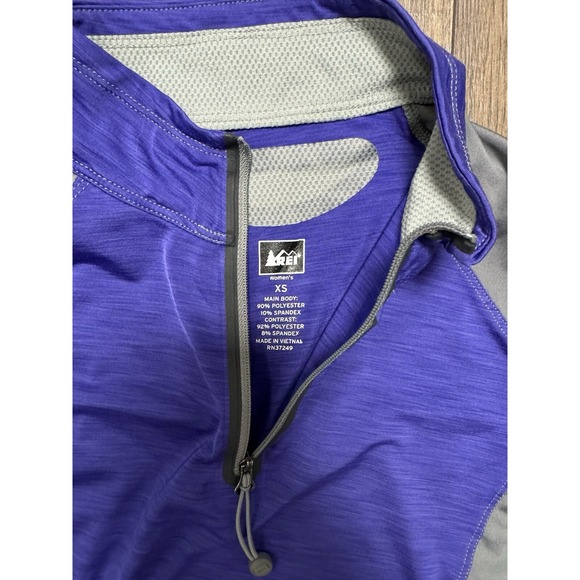 REI Long Sleeve 1/4 Zip Athletic Pullover Shirt Purple Women's Size XS - Picture 6 of 7